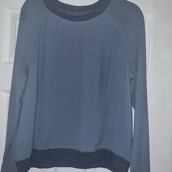 Lou & Grey Tops - NWOT Loft Lou & Grey Women's Blue Gray Long Sleeve Top M